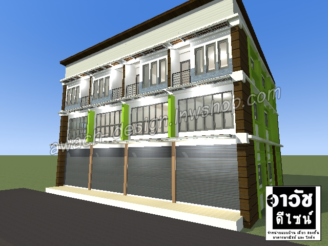 J304 อาคารพาณิชย์ 3 ชั้น 3 ห้องนอน 3 ห้องน้ำ