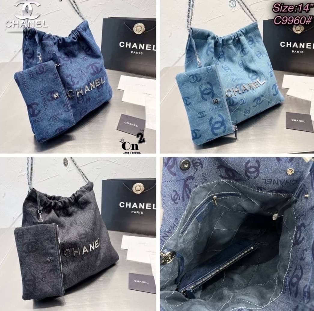 CHANEL Bag งาน Mirror.ผ้ายีนส์สวยมาก อะไหล่ทอง มาพร้อมใบลูก คอลนี้เซเลปต้องมีนะค่ะ ใช้งานง่ายได้ทุกลุค ปังสุด สวยเลยค่า