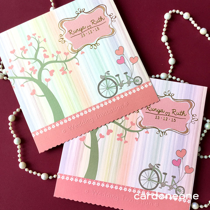 การ์ดแต่งงานน่ารักลายการ์ดตูน