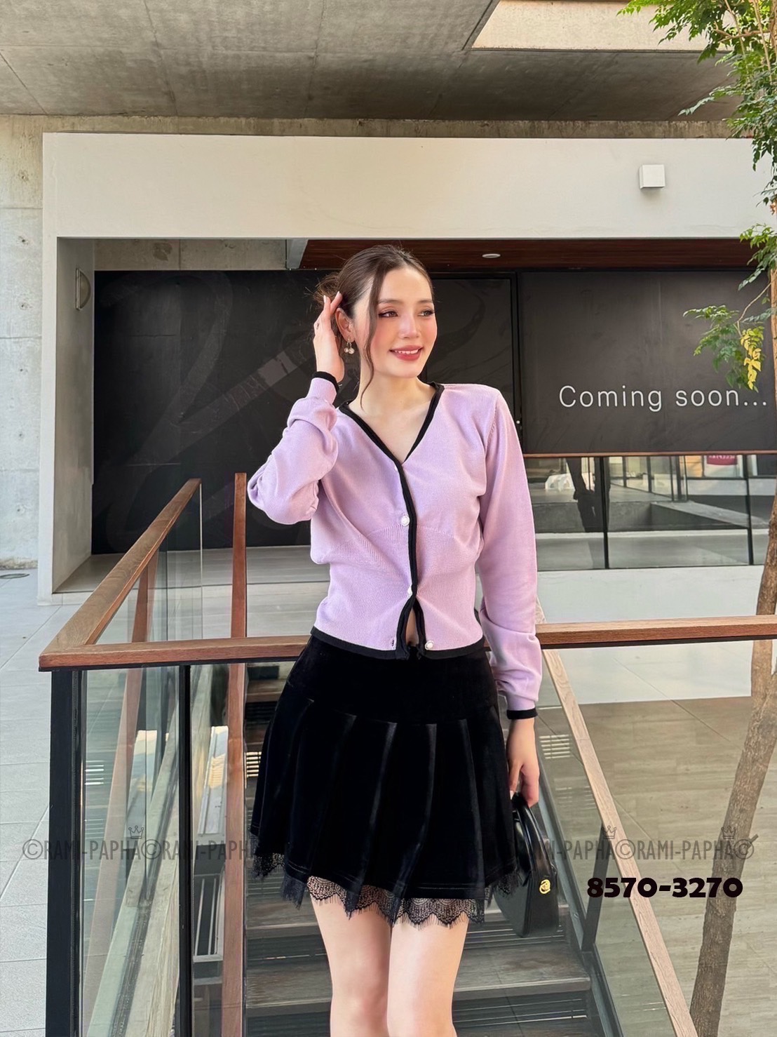 ชุดเซทแฟชั่น Set เสื้อไหมพรมสีสันสวยสดใส เนื้อผ้านิ่มยืดหยุ่นอย่างดีสวมใส่สบาย