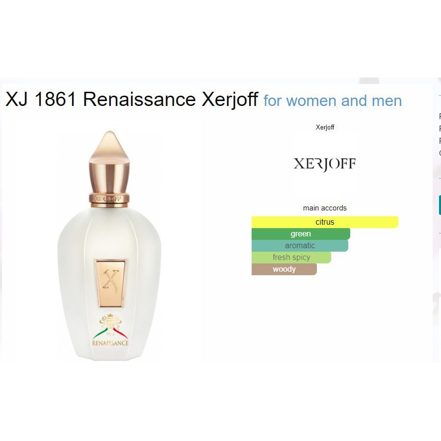 น้ำหอม Xerjoff Renaissance 100ml
