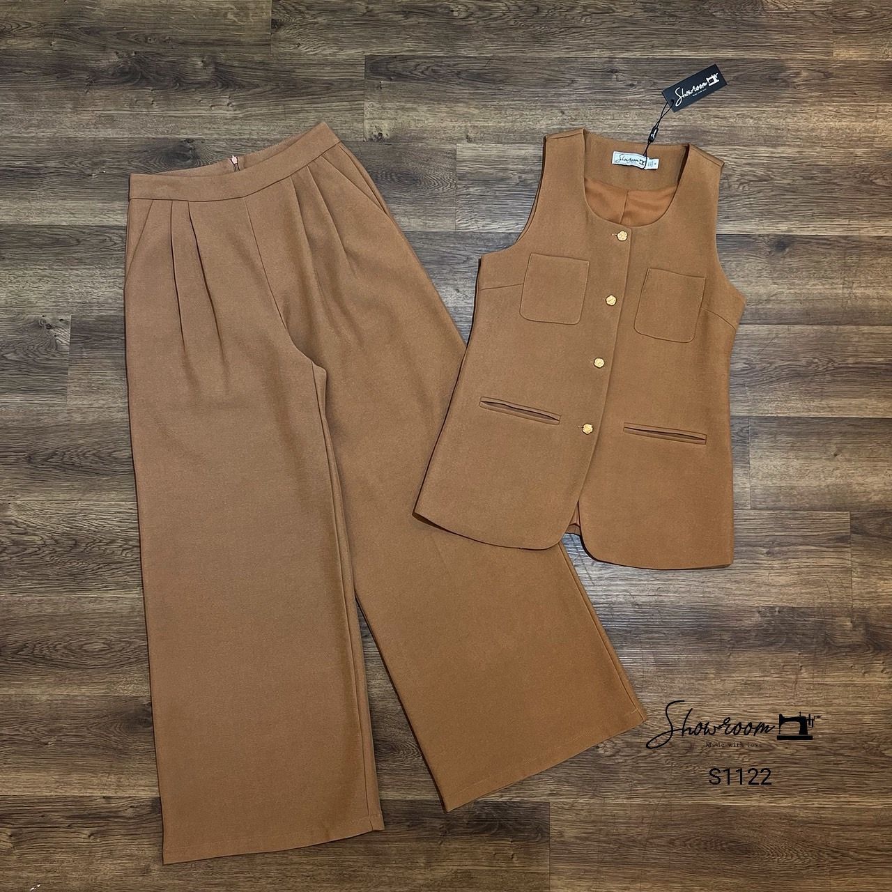 ชุดเซทแฟชั่น ชุดเซ็ทผ้าดีมาก บุซับ อัดกาว เสื้อ+กก.ขายาว ตัวเสื้อคัตติ้งเนี้ยบ