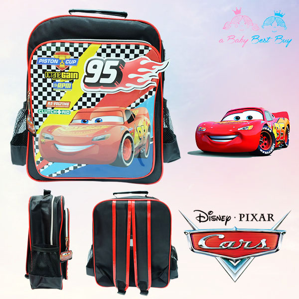 'Disney Cars Backpack - กระเป๋าเป้สะพายหลัง ลายคาร์ กระเป๋านักเรียน ของแท้ ลิขสิทธิแท้ (14 นิ้ว)