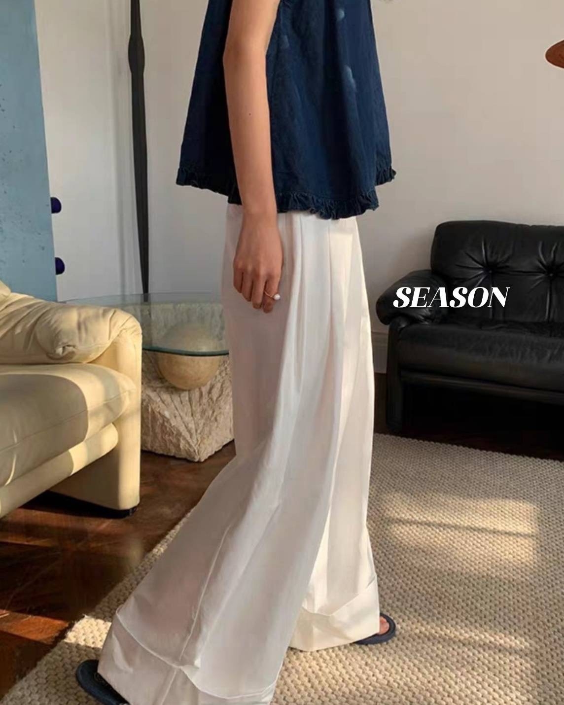 เสื้อแฟชั่น เสื้อแขนกุด ผ้ายีนส์ แพทเทิร์นน่ารักมาก แต่งกระดุมปั๊ม