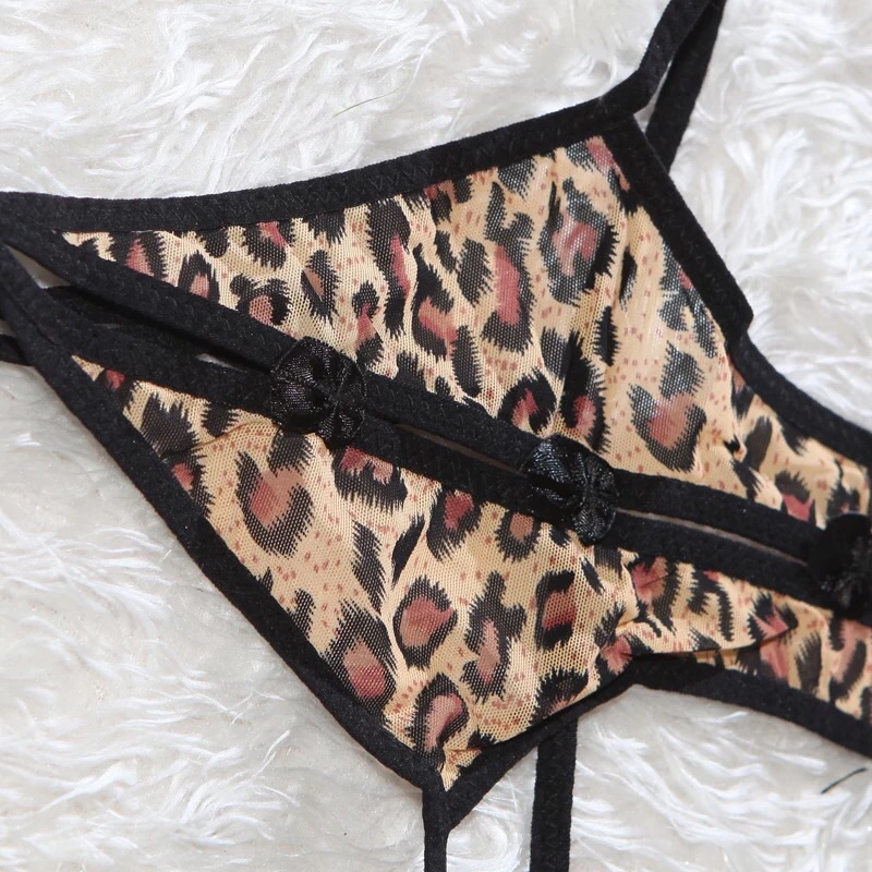 ชุดนอนวันพีซ ชุดเซ็กซี่ ผ้าซีทรู ลายเสือ ผูกด้านหลัง สวย เปรี้ยวจี๊ดส์ สุดๆคะ