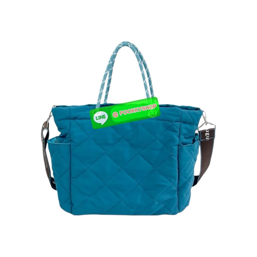 กระเป๋าโท้ท Kusuguru Japan Matilda-san กระเป๋าผ้าโพลีเอสเตอร์แบบสะพายข้างลายแมว Matilda จากคอลเลคชั่น 2025