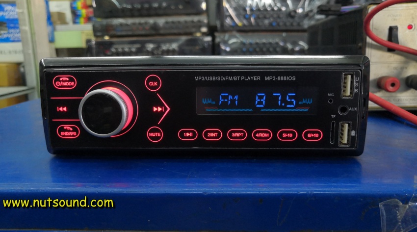 วิทยุติดรถยนต์ เครื่องเล่น 1 din USB และ SD CARD พร้อมระบบ BLUETOOTH (no cd)