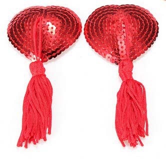 แผ่นปิดจุก แฟนซี ปิดจุ๊ก ติดพู่ แต่งเลื่อม ปลายพู่เก๋ไก๋ เซ็กซี่ ด้านหลังเป็นแผ่นซิลิโคน เหนียวหนึบ จร้า