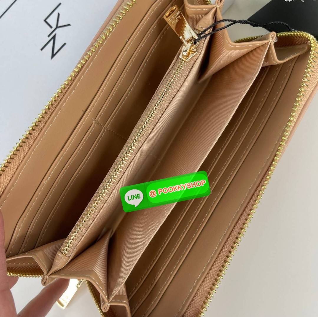 LYN แท้ Outlet กระเป๋าสตางค์ใบยาว เปิดปิดด้วยซิปรอบ