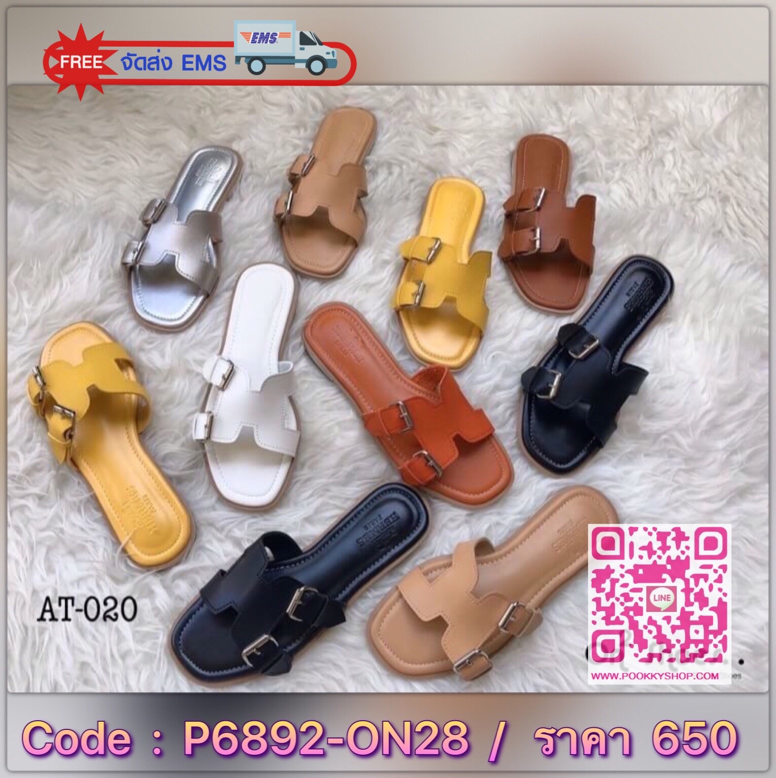 Hermès sandal เข้าแล้วค่ะ..แตะ Hermès รอบนี้หนังดีเวอร์ พื้นปั้มแบรนด์ปั้มนูนชัดแจ๋ว พื้นนิ่มใส่สบาย สวยเบอร์แรงรอบนี้ห้ามพลาดเลยจ้า **รูปสินค้าถ่ายจากงานจริง