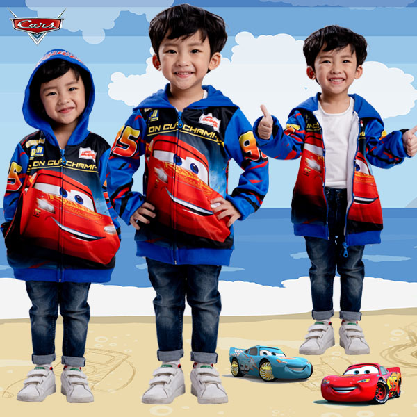ฮ " ( Size S-M-L-XL " เสื้อแจ็คเก็ต Jacket Disney Cars เสื้อกันหนาว เด็กผู้ชายสีน้ำเงิน สกรีนลาย คาร์ รูดซิป มีหมวก(ฮู้ด) ใส่คลุมกันหนาว กันแดด ใส่สบาย ดิสนีย์แท้ ลิขสิทธิ์แท้