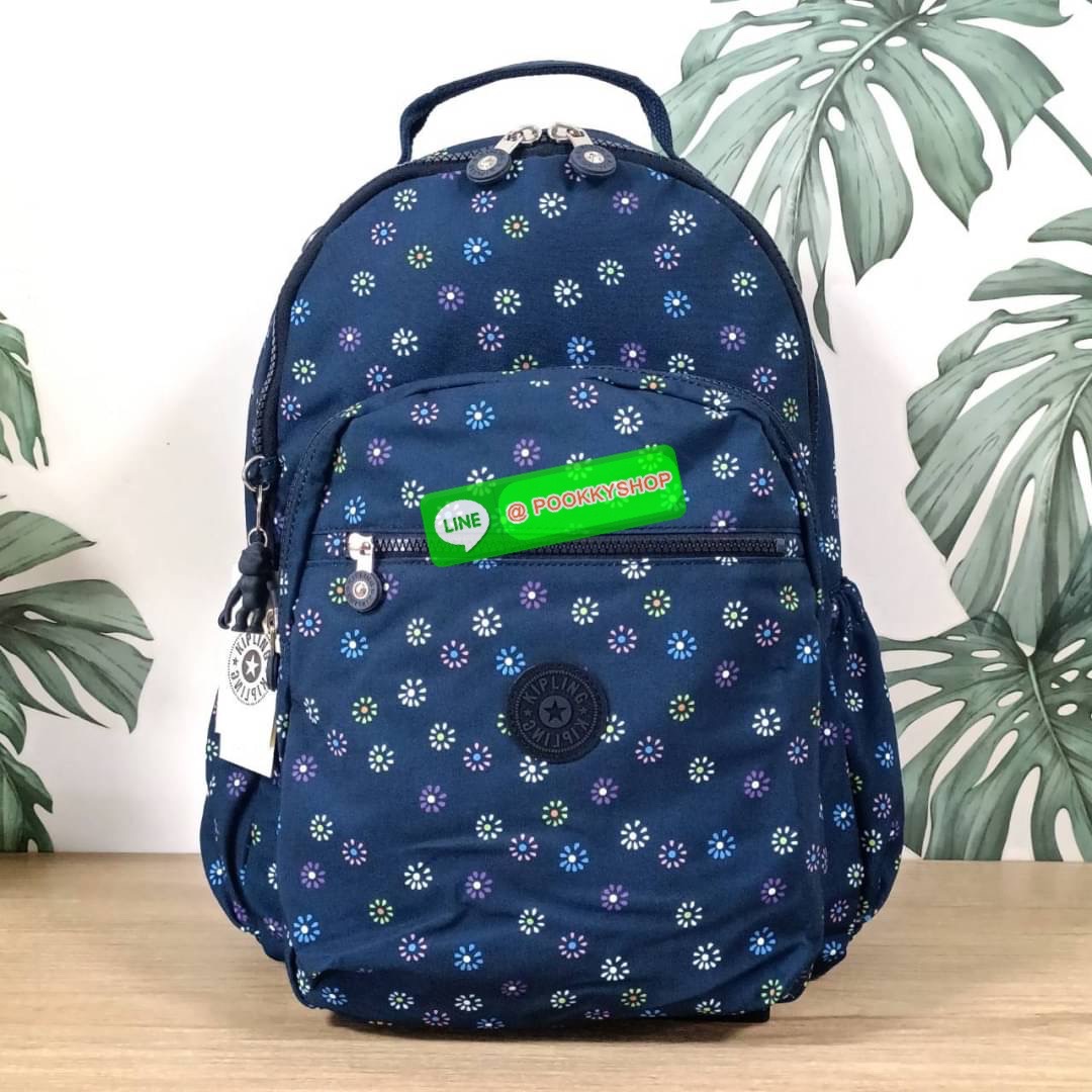 KIPLING Seoul Large 15" Laptop Backpack กระเป๋าเป้สะพายหลัง วัสดุด้านนอก Nylon ซับใน Polyester รุ่นใหม่เหมาะสำหรับเดินทางระยะสั้น จะซื้อใช้เองหรือมอบเป็นของขวัญก็สวยถูกใจผู้รับค่ะ💖