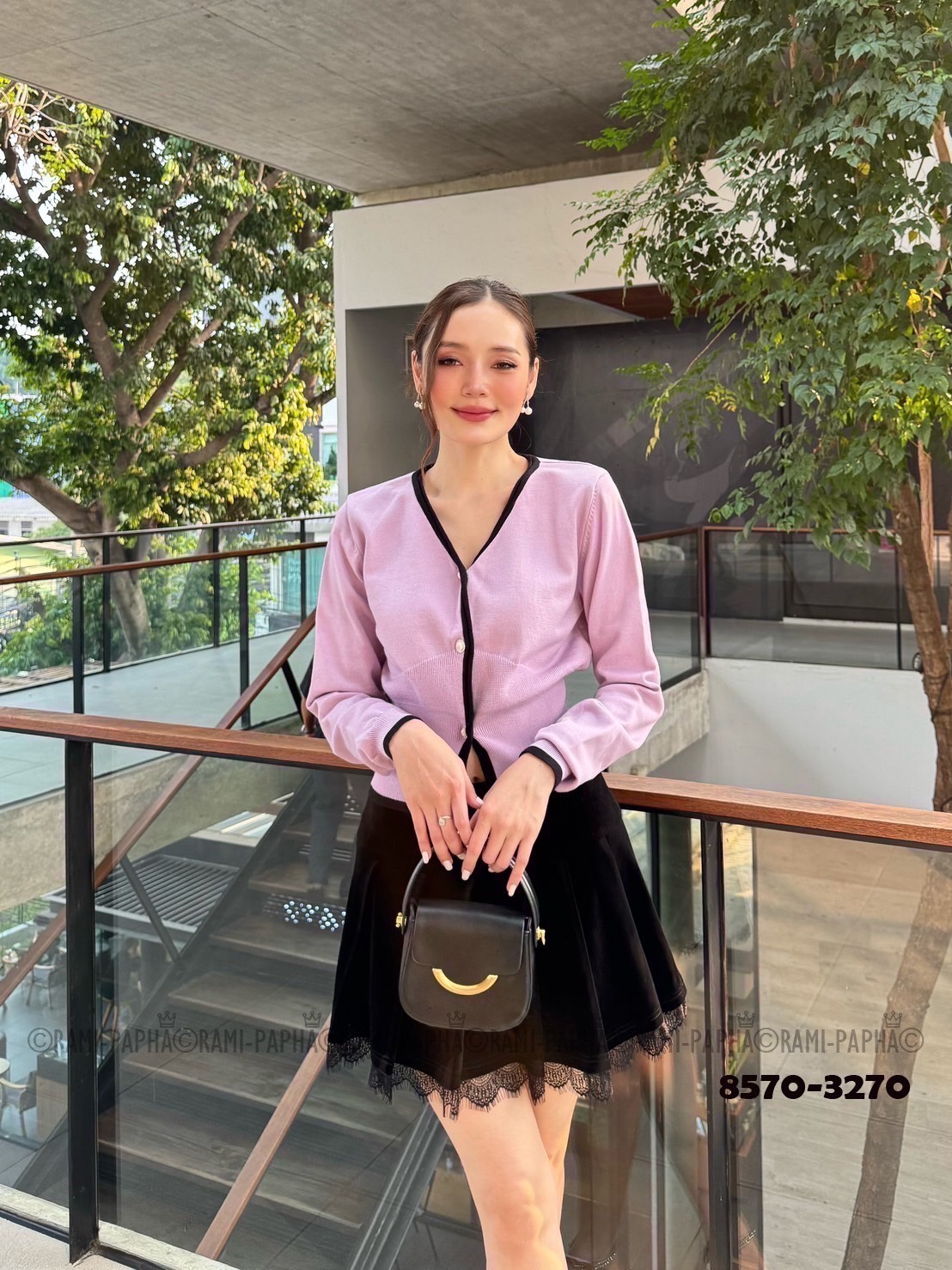 ชุดเซทแฟชั่น Set เสื้อไหมพรมสีสันสวยสดใส เนื้อผ้านิ่มยืดหยุ่นอย่างดีสวมใส่สบาย