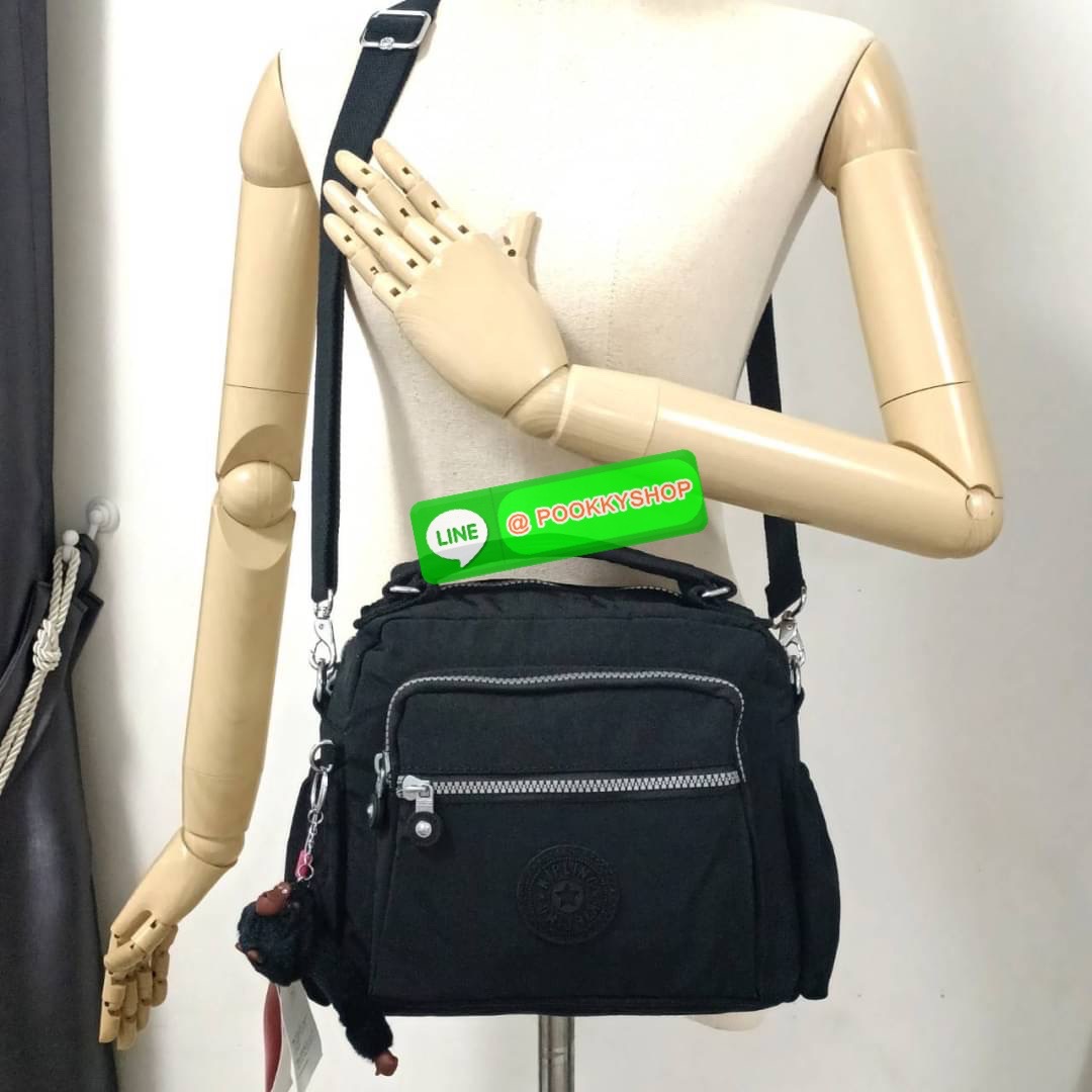 KIPLING Square Handbag & Shoulder bag กระเป๋าถือหรือสะพายข้าง ขนาดกลาง วัสดุ Polyester 100%