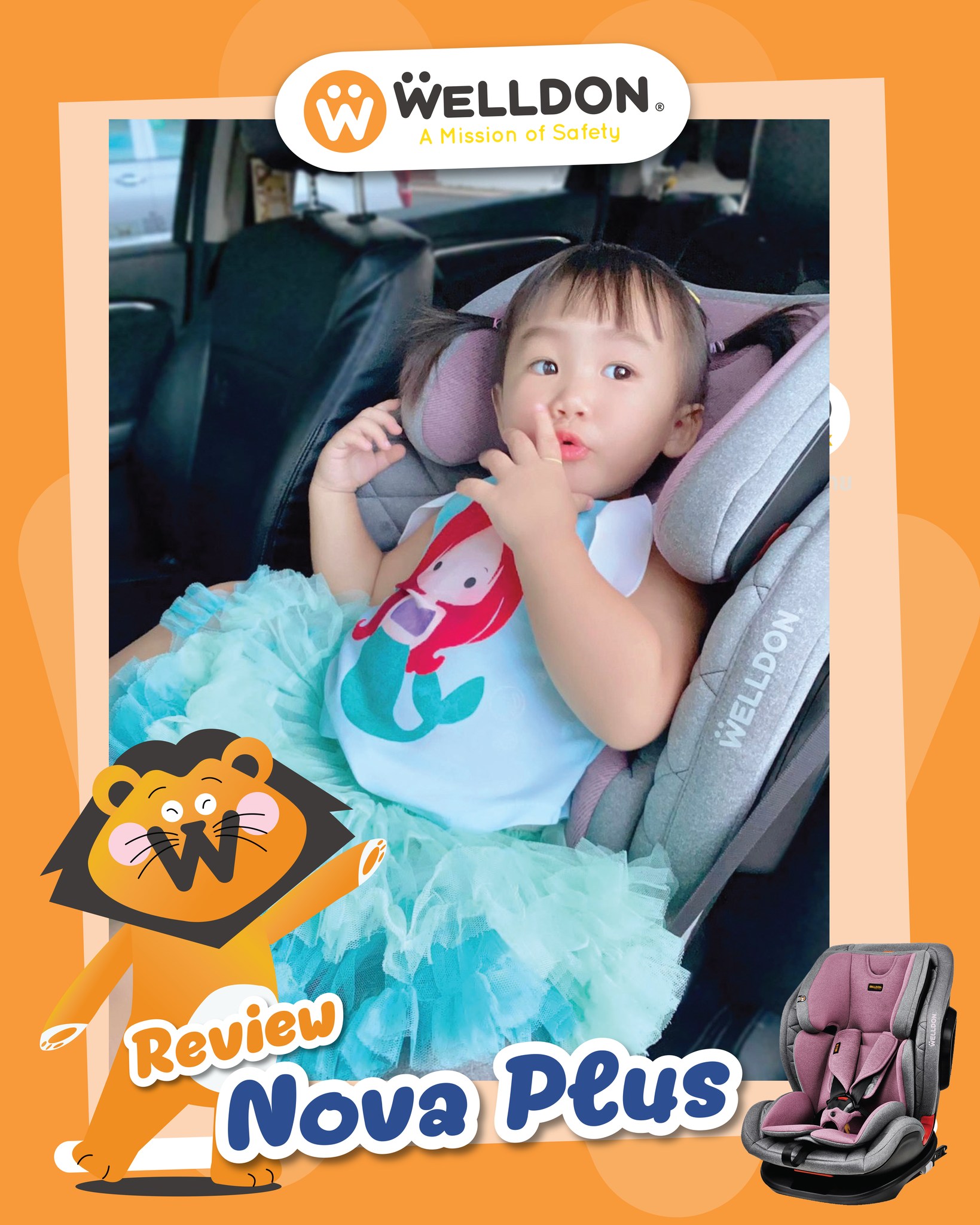 คาร์ซีท Welldon รุ่น NOVA PLUS (9 เดือน - 12 ปี)