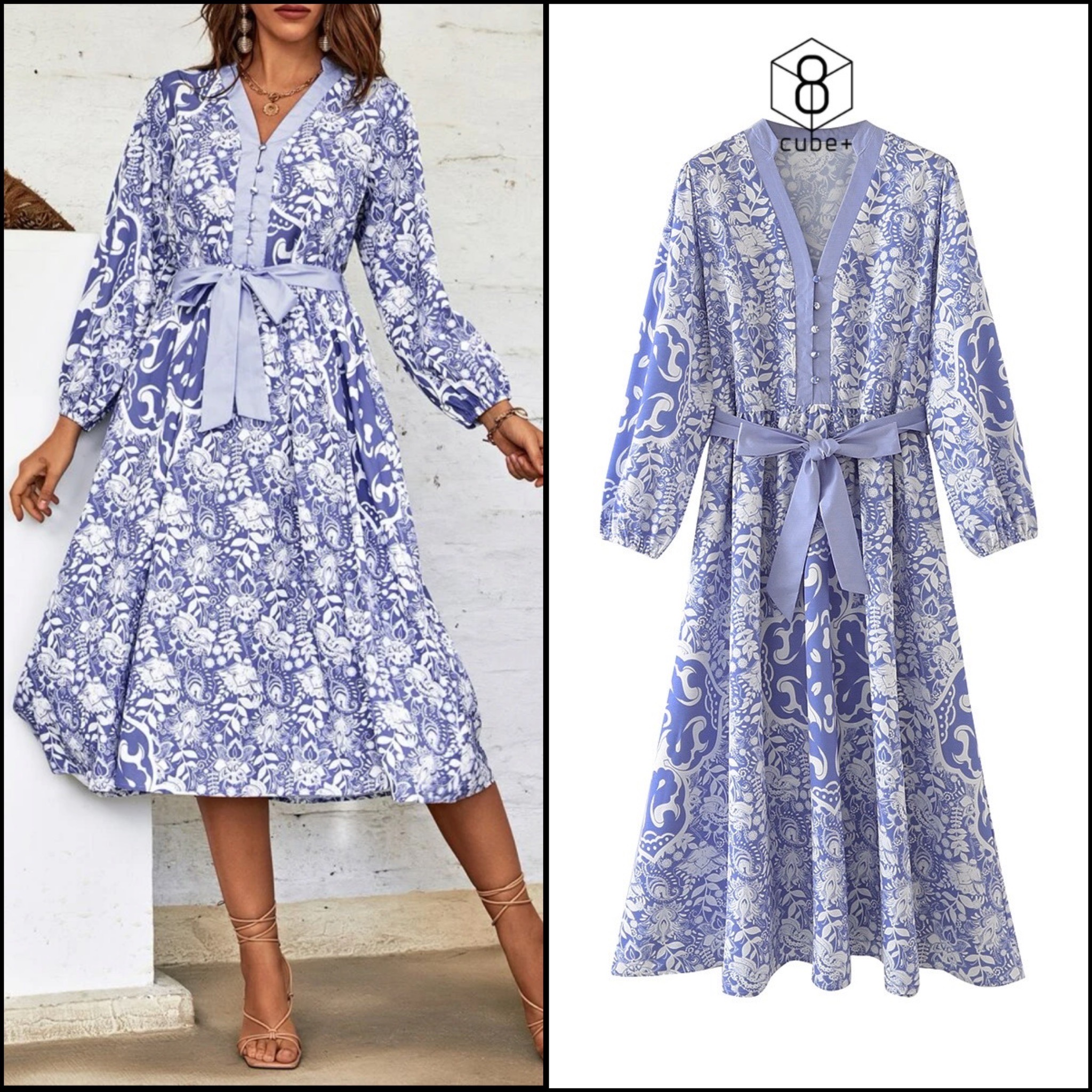 ::: sweet blue day dress ::: ชุดเดรสสีฟ้าโทนอ่อน ใส่วันแม่สวยๆ คู่กันแม่ลูกได้เก๋ๆ ทรงเรียบร้อย ลายผ้าดูวัยรุ่น ใส่คู่ได้ทั้งคุณแม่และคุณลูกเลยค่า