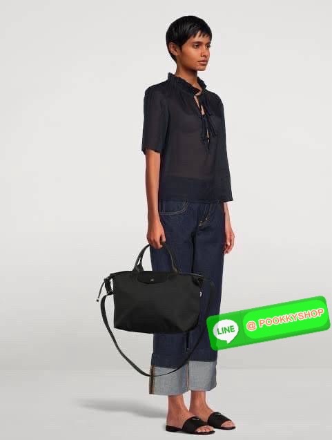 LONGCHAMP LE PLIAGE ENERGY MEDIUM HANDBAG 🔖กระเป๋าสะพายไหล่/ถือ คอลเลคชั่นใหม่สไตล์เรียบหรู ขนาดกลางจุของได้เยอะ