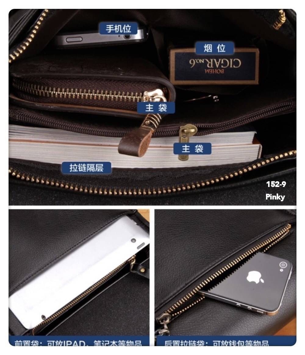 พร้อมส่ง 152-9 และ 152-12 กระเป๋าสะพายผู้ชาย 152-9 และ 152-12 งานนำเข้า polo ที่หนุ่มๆชื่นชอบ หนังดีมาก งานระดับไฮเอน สายสะพายหรู ดูดี มีหนังรอง ด้านในมีช่องใส่ของเยอะ ใช้แล้วดูดี ดูเท่ห์สุดๆ