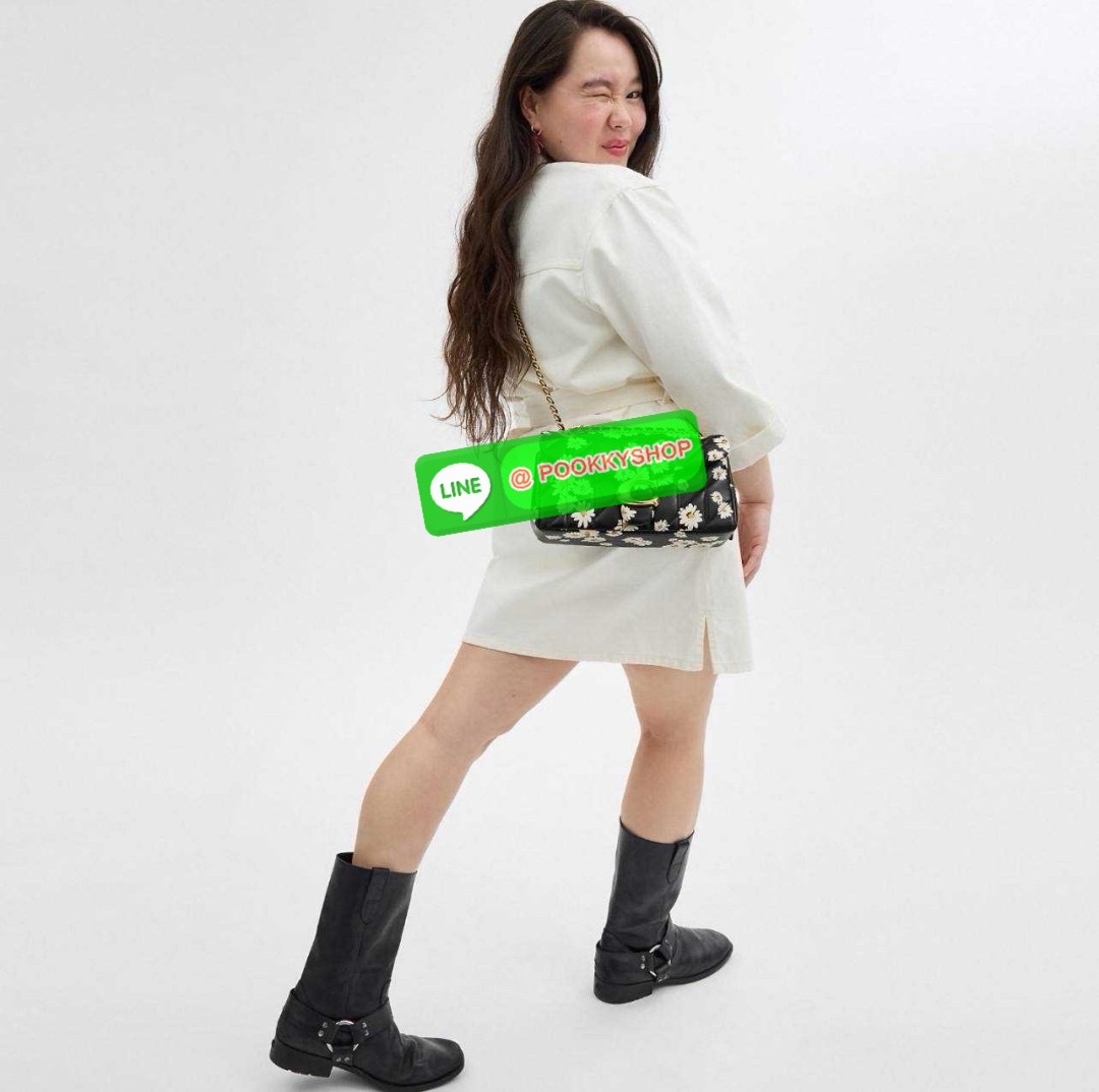 COACH CR705 TABBY SHOULDER BAG 26 WITH QUILTING AND FLORAL PRINT 🔆 Details ไอเท็มใหม่ สวยเกินเรื่องไปมาก! ดีไซน์ลวดลายดอกไม้สดใสตัดกับโทนสีคลาสสิคได้อย่างลงตัว