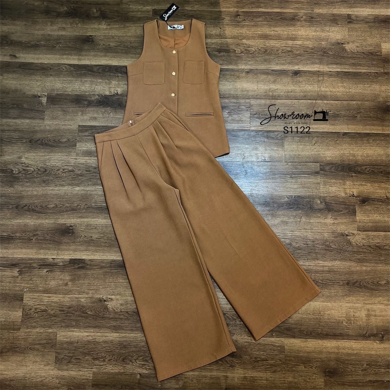 ชุดเซทแฟชั่น ชุดเซ็ทผ้าดีมาก บุซับ อัดกาว เสื้อ+กก.ขายาว ตัวเสื้อคัตติ้งเนี้ยบ