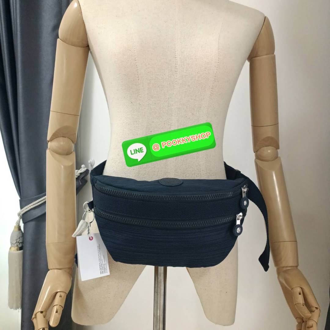 KIPLING YASEMINA Fanny Pack ซับในสีพื้น หัวซิปโลหะไม่มีอักษรแบรนด์ กระเป๋าคาดอกหรือคาดเอว วัสดุด้านนอก Nylon +polyester