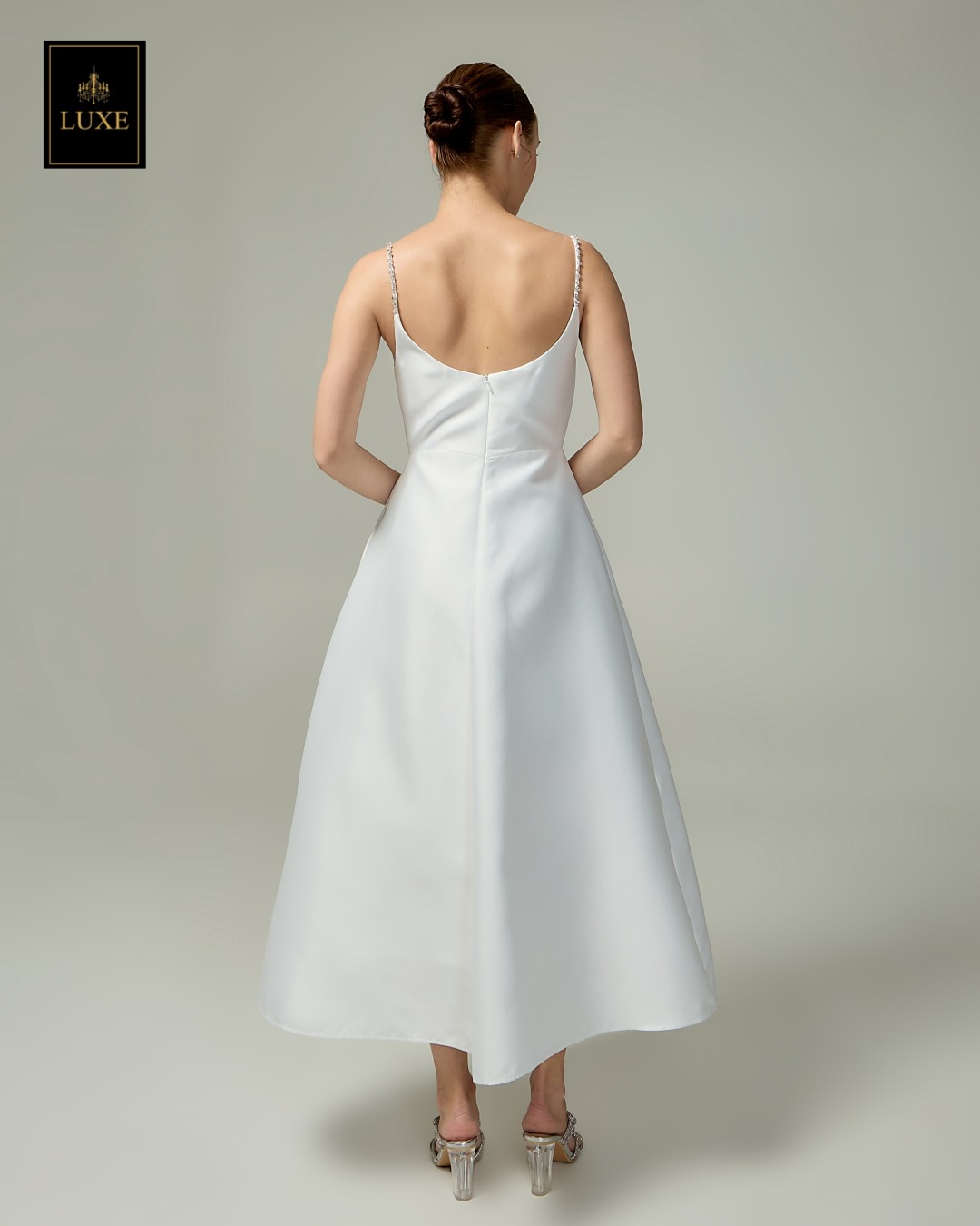 เดรสแฟชั่น เดรสเสื้อสายเดี่ยว กระโปรงทรงเอ