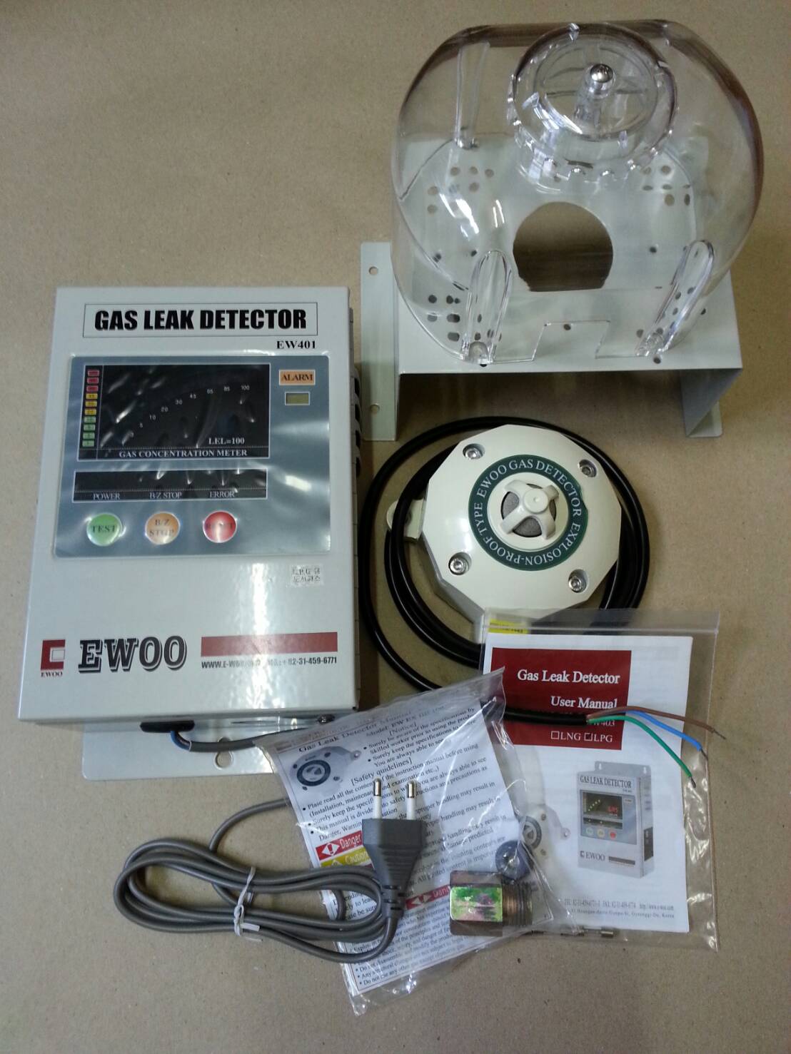 เครื่องเตือนแก๊สรั่ว ยี่ห้อ EWOO รุ่น EW401