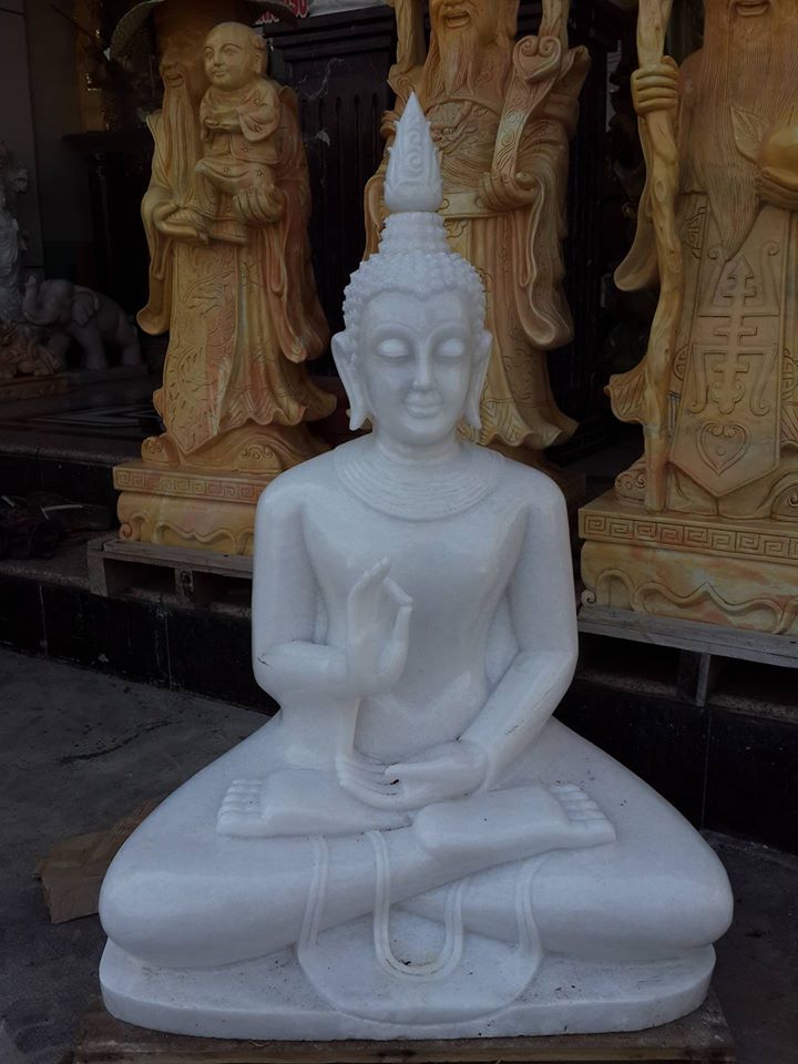 พระพุทธรูปหินอ่อน หน้าตัก 75 สูง 110 ลึก 50 cm
