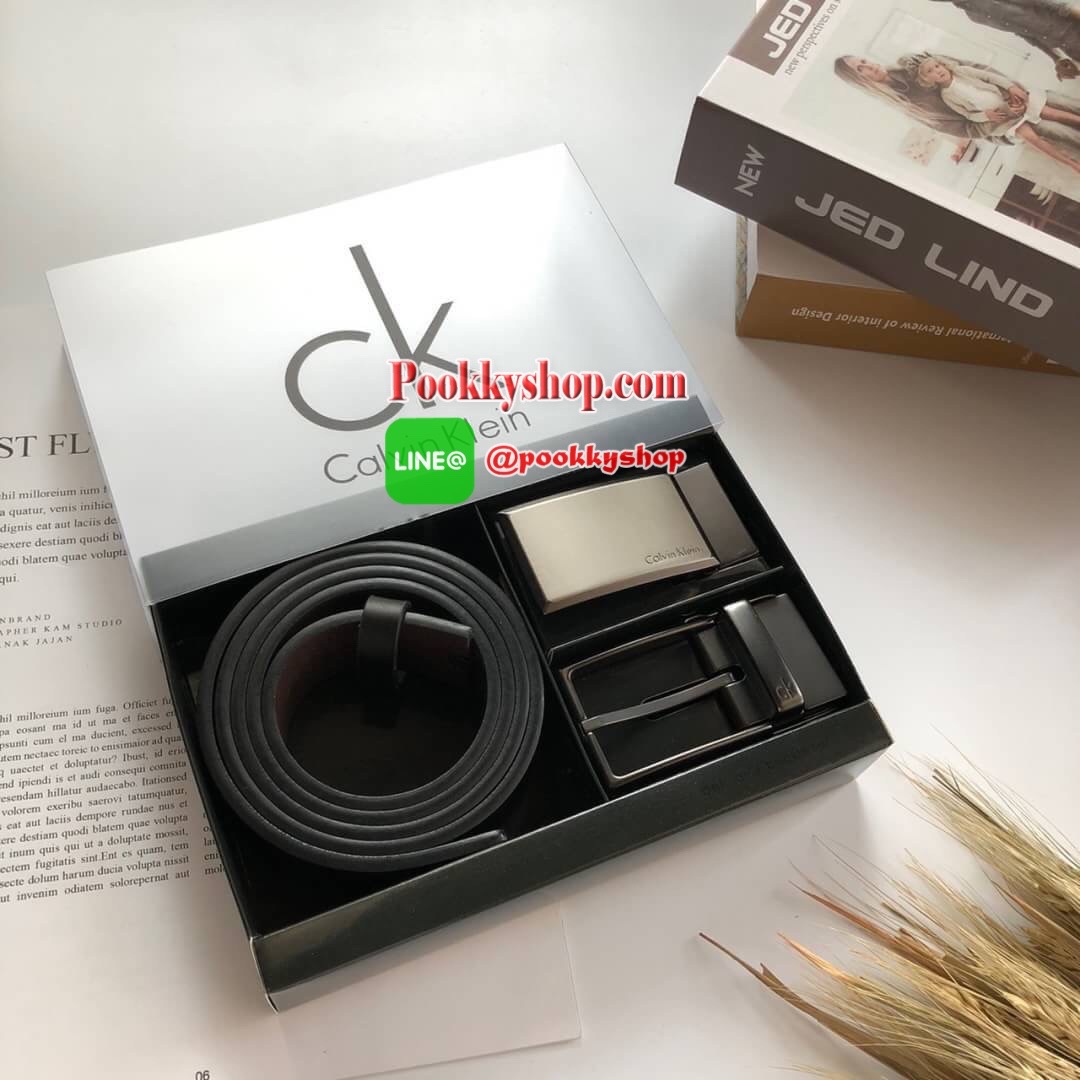 Calvin Klein Belt and Buckle Set เซตสุดคุ้ม!! เข็มขัด + หัวเข็มขัด 2 ชิ้น จะะมอบเป็นของขวัญหรือใช้เองก็แนะนำเลยค่าา