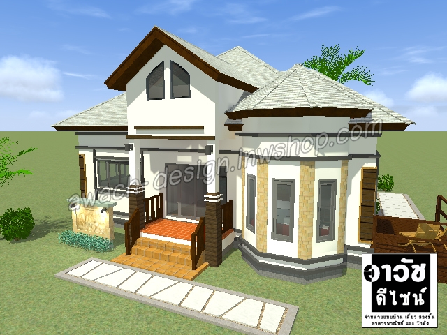 B102 แบบบ้านชั้นเดียว 3 ห้องนอน