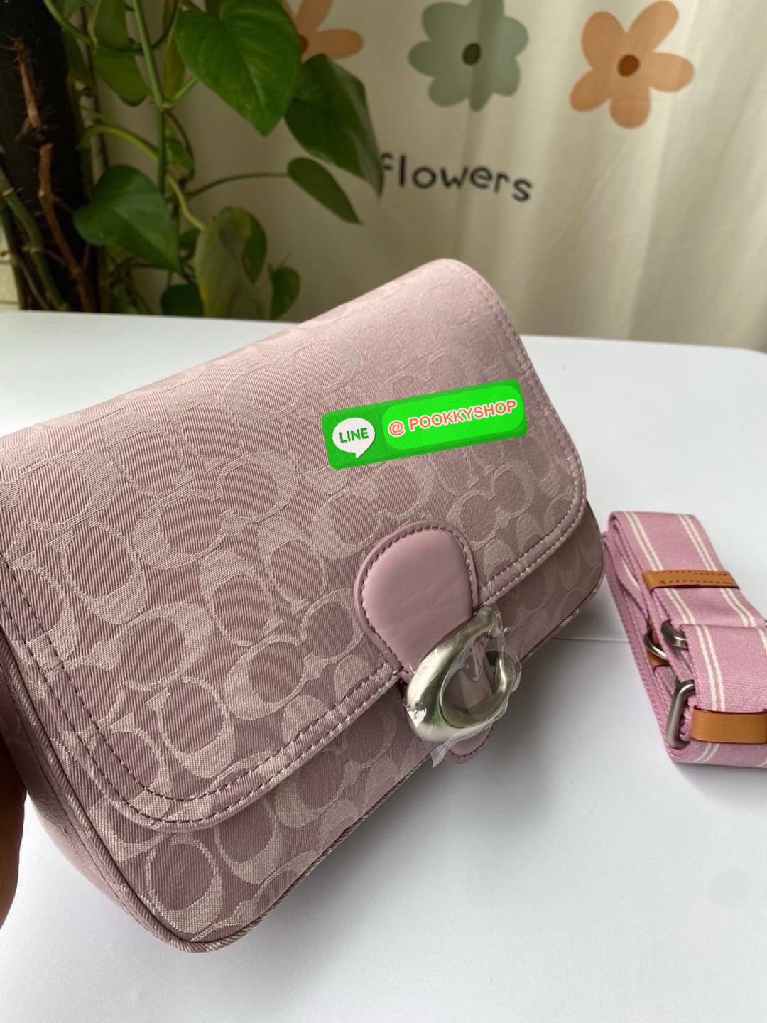 Coach CJ854 Soft Tabby Shoulder Bag In Signature Jacquard Features denim