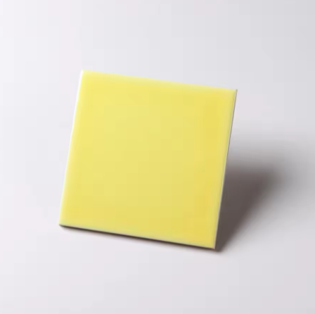 กระเบื้อง 4"x4" (10x10ซม.) สีเหลือง เคลือบเงา