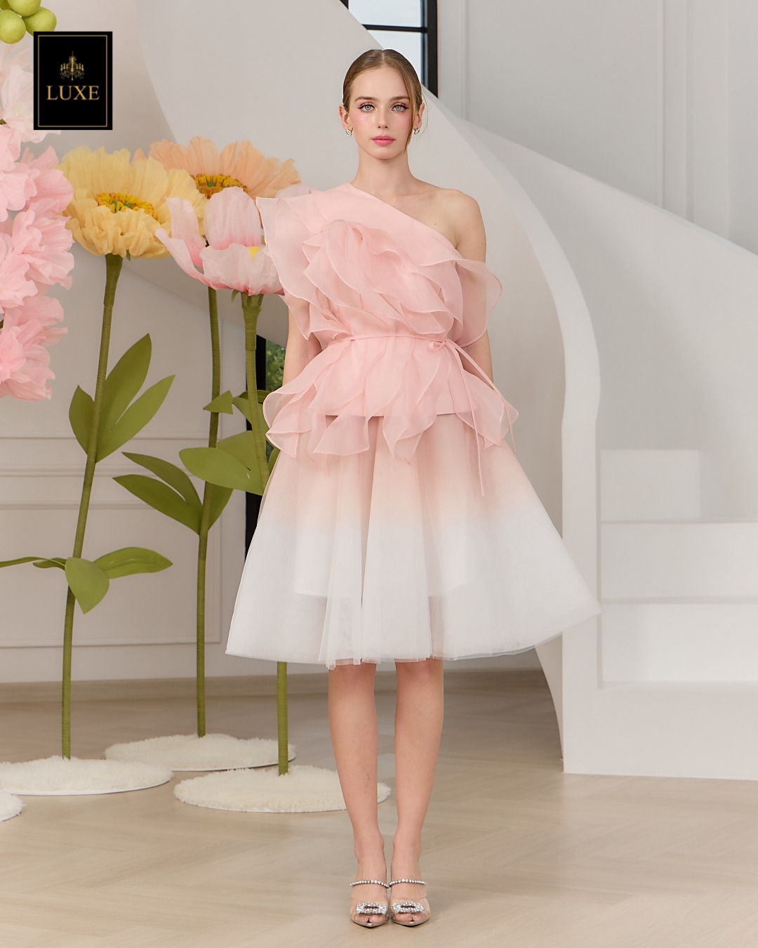 เสื้อแฟชั่น เสื้อแขนกุดไหล่เดียว