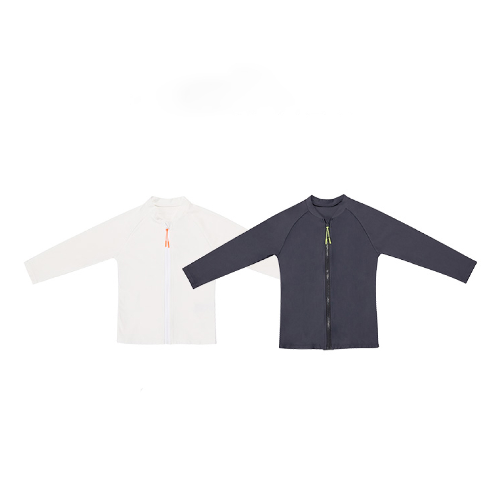 Kidsumplay Zip-Up Rashguard ( New ) เสื้อว่าน้ำแขนยาวมีซิปหน้ากัน UV สำหรับเด็ก