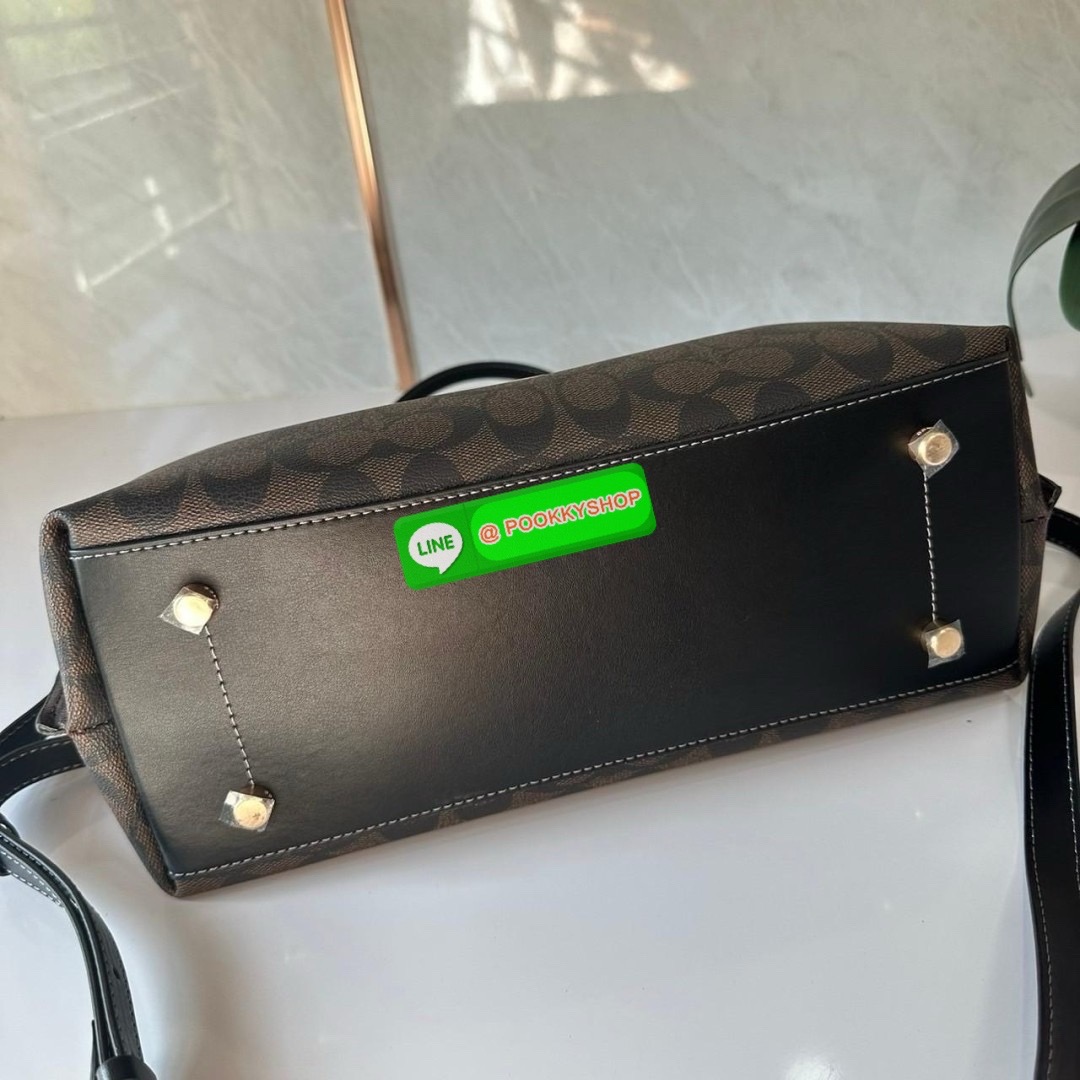 COACH HANNA CARRYALL IN SIGNATURE CANVAS (CH542) 🔖กระเป๋าสะพายไหล่/ถือ รูปทรงสวยหรู ลุคคุณนายมากแม่