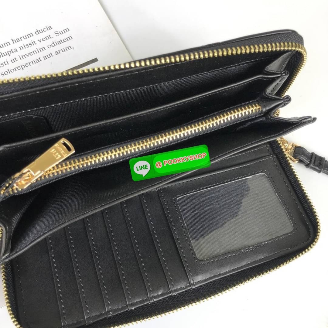 LYN Long Wallet กระเป๋าสตางค์ใบยาว เปิด - ปิดกระเป๋าด้วยซิป ด้านในมีช่องใส่บัตร ช่องใส่ธนบัตร ช่องใส่รูป และช่องซิปใส่เหรียญค่ะ