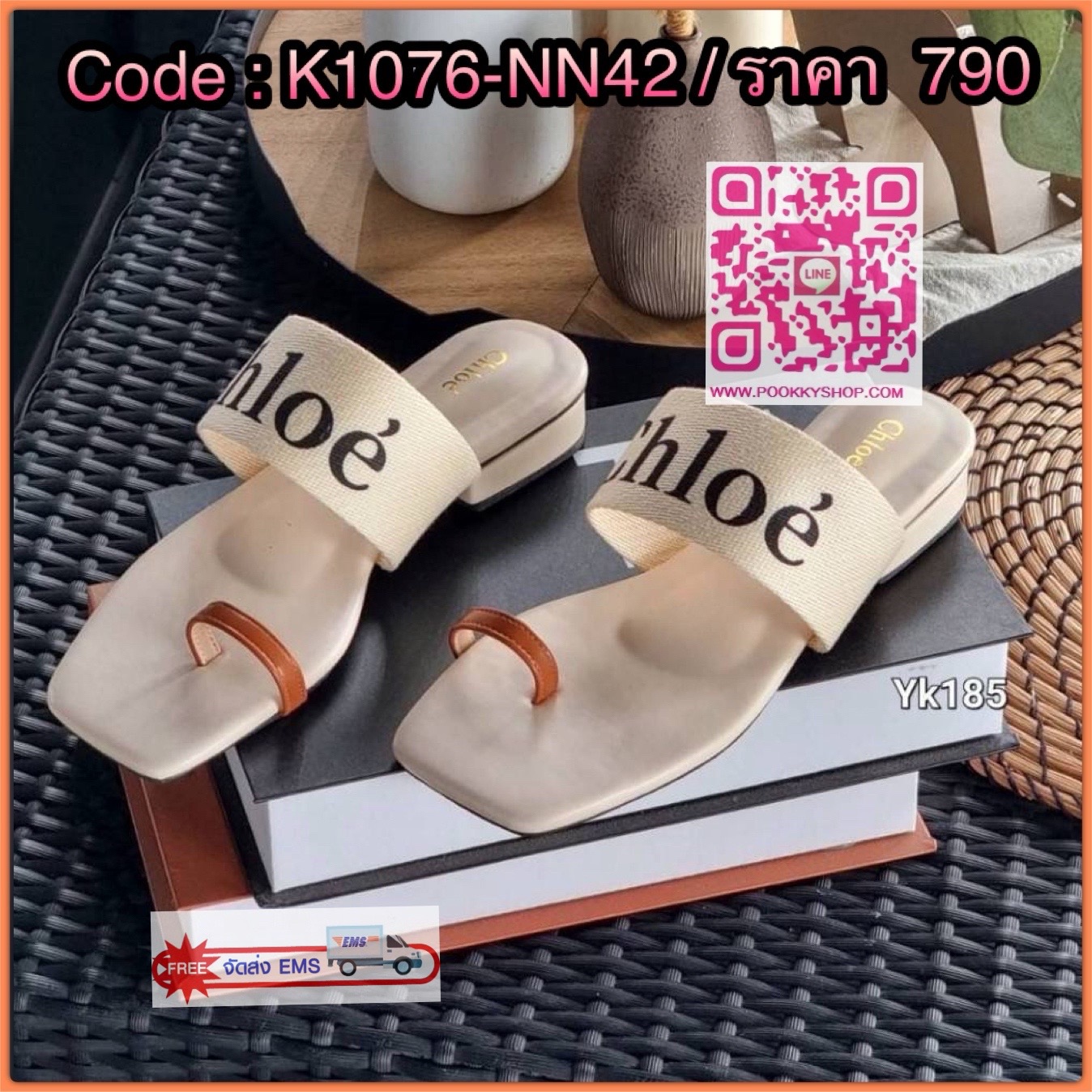 แบบเข้าใหม่ รองเท้า Chloe’ เสริมส้นนิด น่ารักมากค่ะ พื้นปั้มแบรนด์ มีกล่องเรียบ