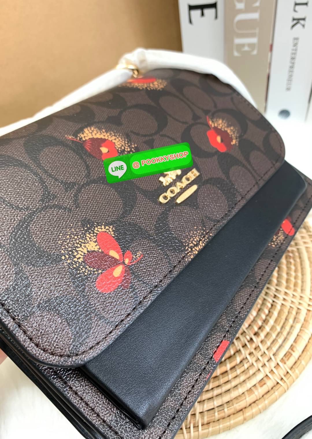 💥NEW IN💥 🌈สวยมากๆ อยากให้ได้ไปจริงๆจ้าา😘COACH KLARE CROSSBODY IN SIGNATURE CANVAS WITH POP FLORAL PRINT ((C5797)) พร้อมส่งที่ไทย สวยมากๆค่ะ🌺
