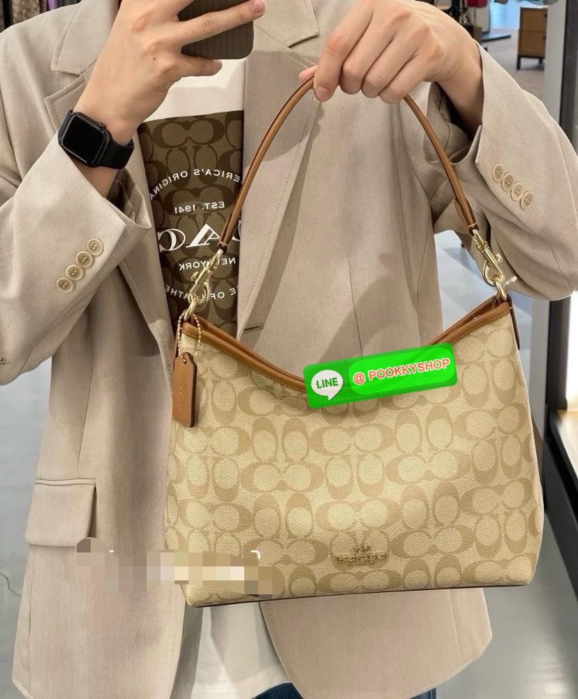 Coach Laurel Shoulder Bag Black CR148 🔖กระเป๋าสะพายข้าง/ไหล่ ทรง hobo สวยทันสมัยไม่มีเอาท์ 🔖วัสดุ : pebble leather 🔖เปิด - ปิด แบบซิปบน ภายในช่องโล่งกว้าง มีช่องรับแยกสองช่องมีซิปหนึ่งช่อง จุของได้เยอะ