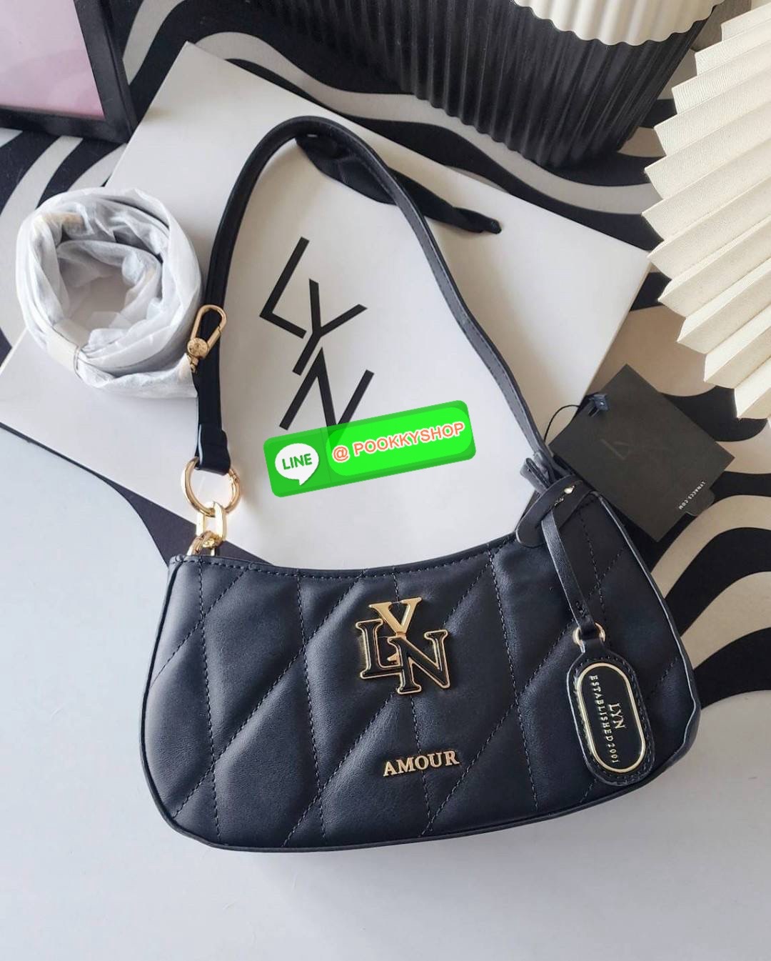 Lyn แท้ Outlet กระเป๋าลิน Lyn คล้องไหล่ได้ สะพายข้างได้