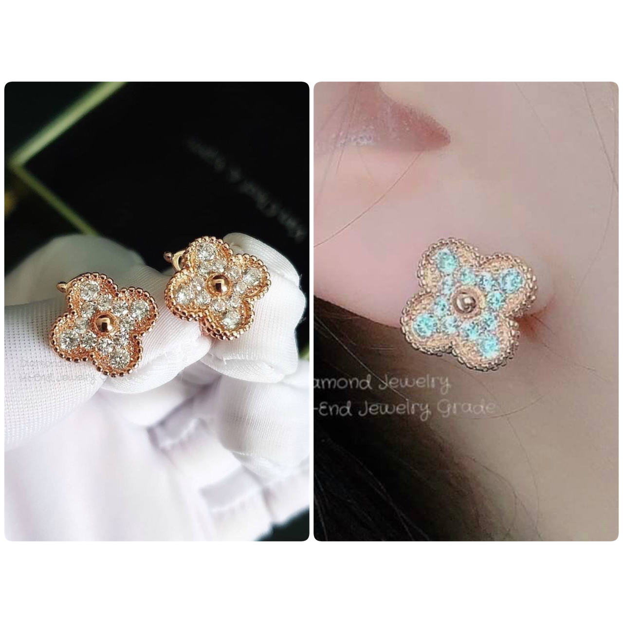 New Arrival !!!!! Van Cleef & Arpels Earring ต่างหูเพชรแวนคลีฟ งานหน้า signature เพชรคัดเกรดอย่างดีค่ะ งานสวยเลอค่ามากๆ งาน stainless steel ใส่เข้ากับทุกชุด ติดหูชิคๆ ไม่ผิดหวังแน่นอนค่ะ งานคุณภาพ