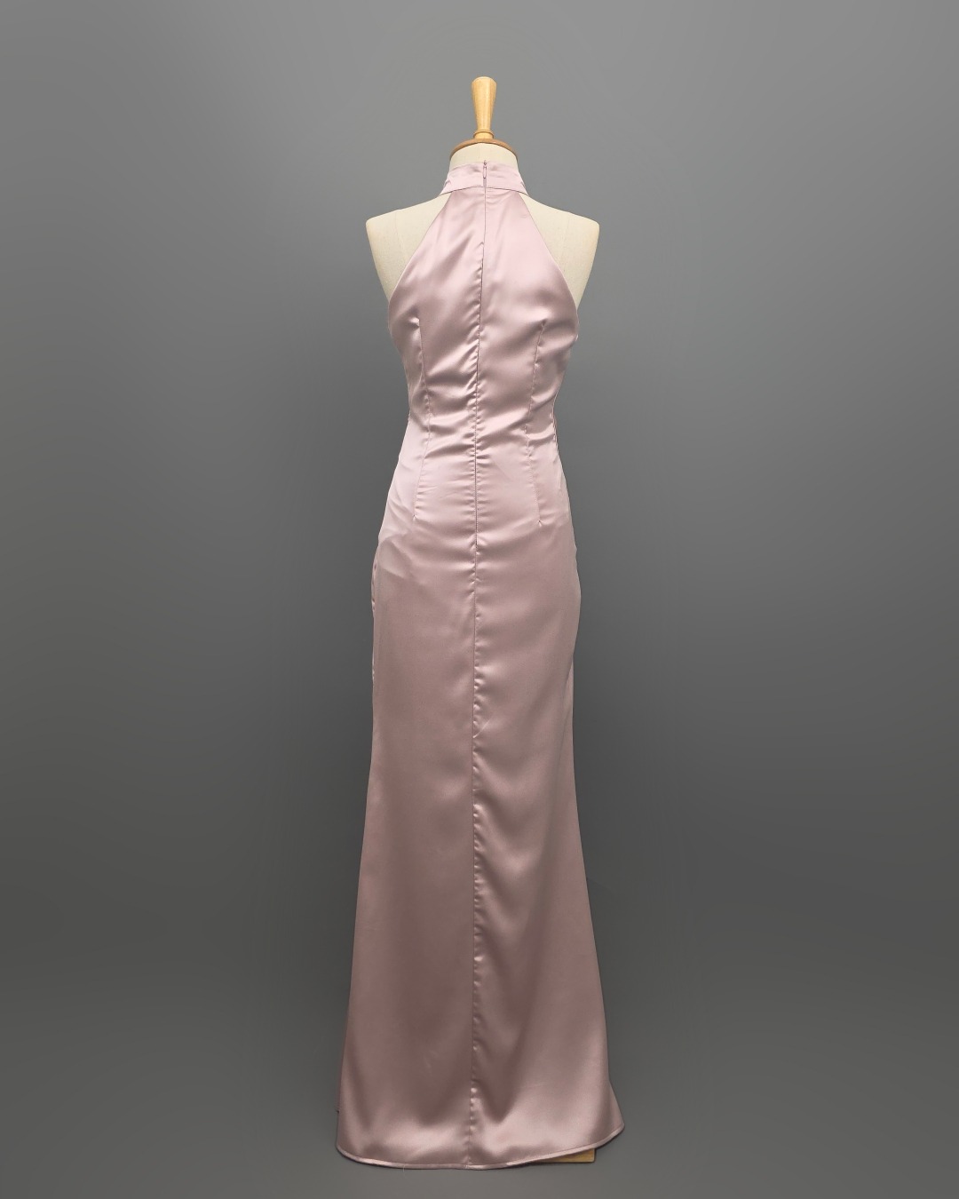 เดรสแฟชั่น แม็กซี่เดรสเสื้อคอกลมแขนกุด กระโปรงผ่าหน้าขา