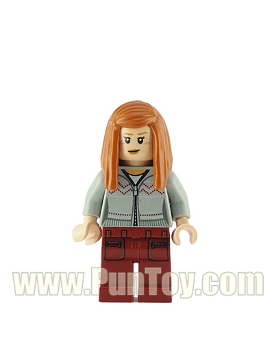 hp090: Ginny Weasley, Light Bluish Gray Knitwear, Dark Red Legs with Pocket Pattern