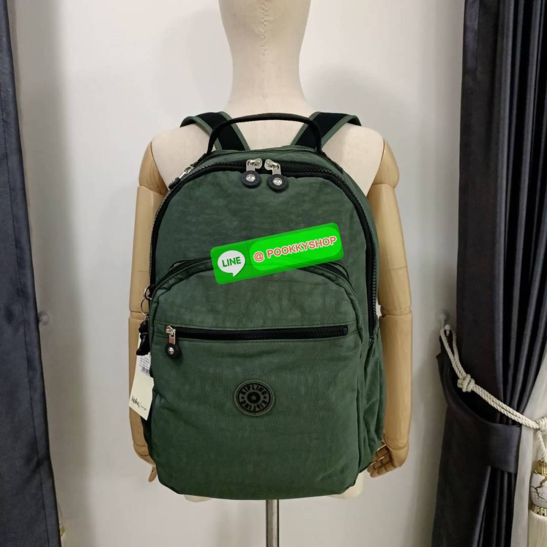 KIPLING Seoul Large 15" Laptop Backpack กระเป๋าเป้สะพายหลัง วัสดุด้านนอก Nylon ซับใน Polyester รุ่นใหม่เหมาะสำหรับเดินทางระยะสั้น จะซื้อใช้เองหรือมอบเป็นของขวัญก็สวยถูกใจผู้รับค่ะ💖