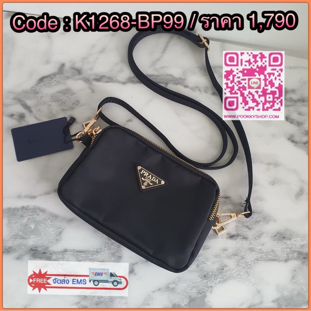 รุ่นยอดฮิตตลอดกาล กับรุ่นขายดี ที่รอคอย PRADA 3 ZIP CROSSBODY BAG เป็นกระเป๋าใบเล็ก มีด้วยกันถึง3ช่องใส่ของ ซึ่งเหมาะกับผู้หญิงอย่างเรามาก สามารถแยกของที่จะใส่ได้เลย ตัวกระเป๋าอะไหล่สีทอง ขนาดกะทัดรัด สามารถใส่ I phone+ ได้ค้า สายยาวปรับได้ฟรี ที่สุดแห่งค
