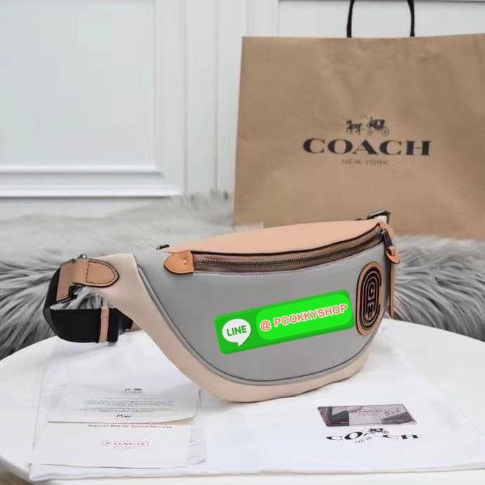Coach 962 Rivington Belt Bag in Signature Canvas with Coach Patch