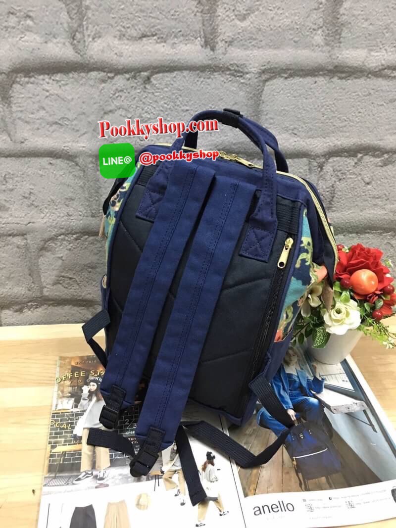 งาน3ป้าย ❤️ ภายในมีวดป((code) ❤️ ดุมCarrot New collection 2017!! กับ Anello Cotton backpack Flower pattern สไตล์วินเทจ ผ้าcottonแท้ ปากกระเป๋ามีโครงเป็นสัญลักษณ์ หูจับมีตัวล้อค ด้านหลังมีซิปเปิดปิดเพื่อหยิบจับของด้านในได้ ภายในกว้าง ใส่a4ได้