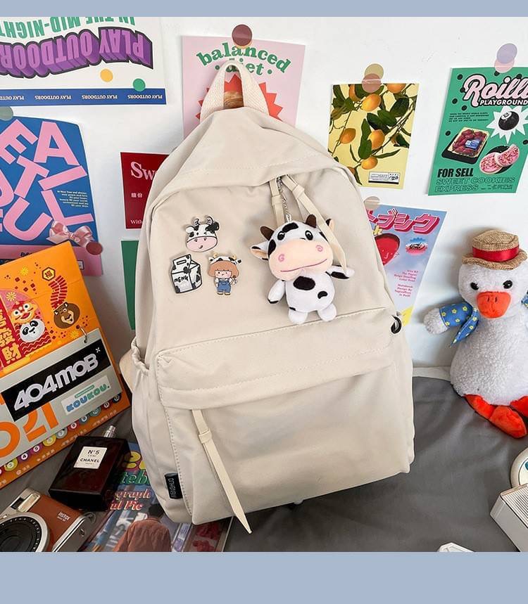 รุ่นใหม่ พร้อมส่ง!!!!!!! Angus backpack ต้อนรับปีวัวกับเป้น้องวัวแองกัส รุ่นนี้แถมฟรี! เข็มกลัด3ชิ้นตามภาพ และพวงกุญแจตุ๊กตาวัวทุกใบ