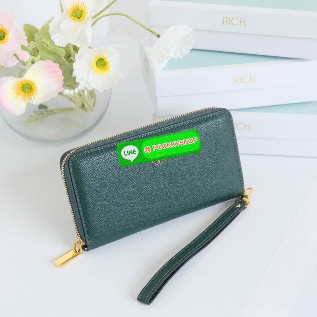 KEEP • Super Rich Collection 8 ( Long Wallet )• กระเป๋า สตางค์ขนาดยาว ซิปรอบ ภายใน จุของคุ้ม ใส่บัตร ใส่มือถือ มีช่องใส่เหรียญแยกอีกด้าน ใส่แบงค์พันได้ไม่ต้องพับ ใบจริงสวยมาก ได้ไปรับทรัพย์ทวีคูณแน่นอนค่ะ Don’t miss !!