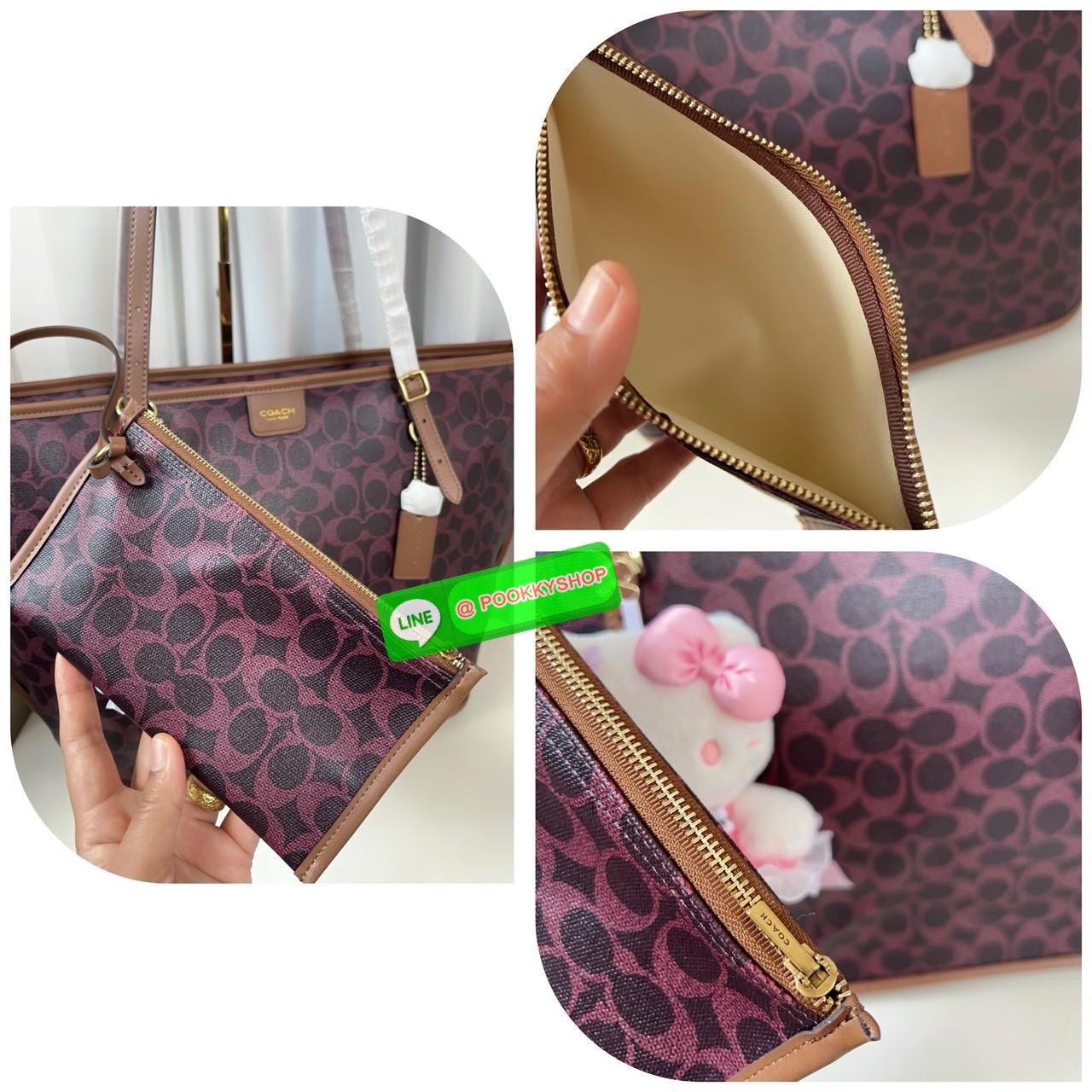 📸NEW ARRIVAL!🎉🎉 พร้อมสีใหม่ล่าสุด (อาจจะยังไม่มีในไทย) สาวๆที่ชอบใบใหญ่ใส่จุ รุ่นนี้คือคำตอบที่ดีที่สุดเลยค่าา👏 Coach Taxi Tote Bag In Signature Canvas 📌ฟรีน้องKitty สุดน่ารัก ตามรูปให้หนึ่งตัวค่า‼️